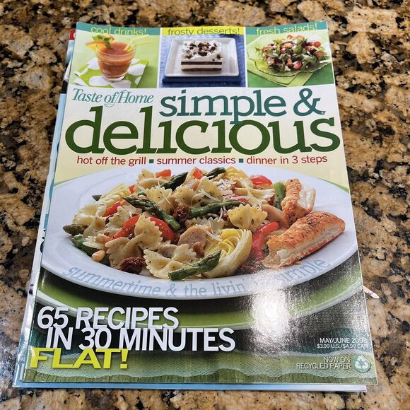 Taste Of Homes Simple and Delicious Back Issues Recipes Magazines 2008 set Of 6 - Picture 8 of 16